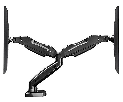 Tischhalter F160 fuer Bildschirm, Monitor 17″-27″, 360° drehbar, schwankbar, hoehe stellbar, mit Gasdruckfedergelenk - 4