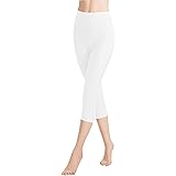Libella 1/3 Pezzi Donna Leggings 3/4 Pantaloni Fatto di Cotone Capri Pantaloni con Vita Alta Multicolore Pantaloni Fitness Es