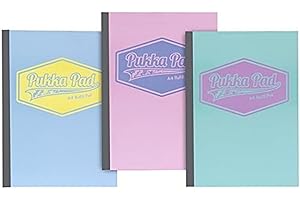 PUKKA PAD Pukka Nachfüllblock, A4, Blau/Pink/Mint, 3 Stück