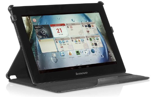 StilGut UltraSlim Case, Tasche für Lenovo IdeaTab S6000 mit Standfunktion, Schwarz B-WARE MODELL!