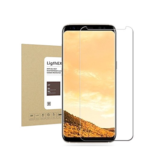 Galaxy S8 Protecteur D'écran, LigthEXL Protection D'écran en Verre Trempé Ultra Définition Anti-scratch Sans Bulles Couverture Protecteur D'écran pour Samsung Galaxy S8