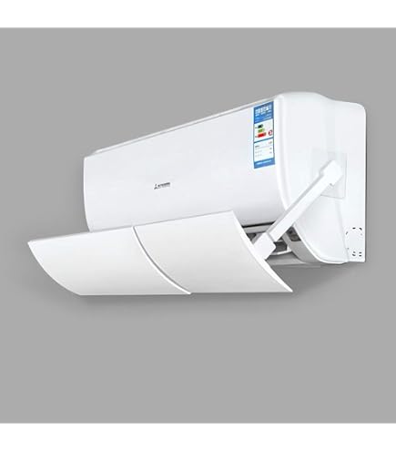Déflecteur D'Air Pour Climatisation - Guide Vent Perforé ABS 90x27 Cm, Réglable 180°, Maison/Bureau - 5