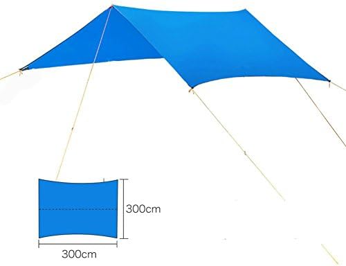 OUTOWIN 118 inch x 118 inch Sun Shade Sail Canopy Tarp in Blue, 210T, Commercial Standard, Lightweight, Waterproof, 3 Year Warranty (Blue)