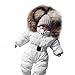 Produktbild Abstand Heligen Unisex Baby Kapuzen Overall für 0-24 Monate Junge Mädchen Jumpsuit Strampler mit Pelzkragen Einfarbige Baumwolle Zip Bodysuit Säugling Spielanzug Schlafanzug Outfit Wintermantel