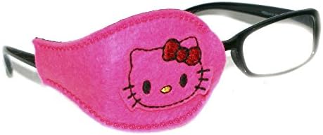 Orthoptic reusable lazy eye patch for glasses Kitty, Left