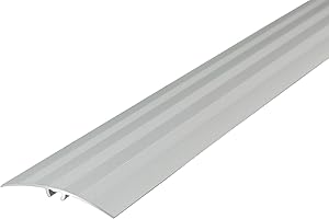 Aluminium Door Bars Threshold Strip 47 mm x 930mm Transition Trim Laminate Tiles Levelling 5in1 Installation System TMW Profiles (Silver)