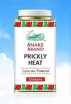 Snake Brand Prickly Heat Cooling Powder Classic 150g.