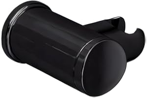 Soporte de Cabezal de Ducha/Alcachofa de Ducha para Pared - Color Negro | Resistente y Ajustable | Ideal para Baños Modernos Fácil Instalación | Amaotto (TUKI BLACK)