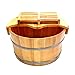 Produktbild ZHANGQI Fußwanne Hoch,Thicken Fuß Fuß Fuß Fuß Reflexzonenmassage Holzfass Wanne Tannenholz Gesundheit Fußpflege Fußpflege,D