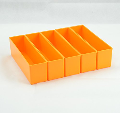 Bosch Sortimo 5St Insetbox orange F3 63 mm / Einsatzbox für L-Box 102 - 2