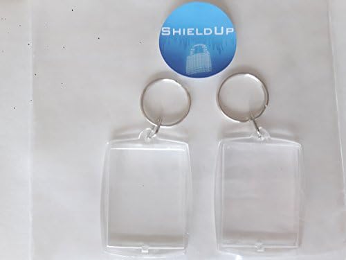 ShieldUp 2 x Photo Holder Keyrings | Clear Protector | Passport Photo Size