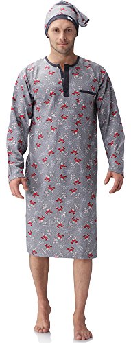 Cornette Camisón Ropa de Casa Hombre 110V2016 (Gris(Rata), M)