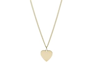 Fossil Damen goldfarbenes Edelstahlcollier mit herzförmigem Anhänger mit Karabinerverschluss