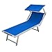 Produktbild BC807806 Strandliege / Pool-Liege / Relaxliege, Aluminium, Textilene, Blau