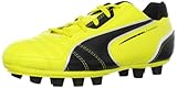 mit robuster PU Nocken- Sohle Puma Universal FG Jr 102701, Unisex-Kinder Fußballschuhe, Gelb (blazing yellow-black-whit 01), EU 38.5 (UK 5.5) (US 6.5)