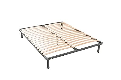 Neorev Somkit Cadre à Lattes en Kit Bois Gris 180 x 200 cm