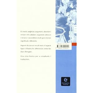 Diccionari de paranys de traducció anglès-català: (false friends)