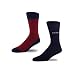 Produktbild STÓR Herren Bambus Socken [2er Pack] , Antibakterielle, atmungsaktive Herrensocken mit 80% Bambusfaser-Anteil! superweiches und luxuriöses Material (Mittel (39-42EU / 6-8UK), Rot/Marine)