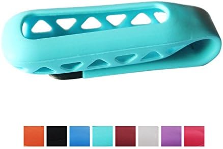 Fitbit One Clip, FuzzyGreen Limited® Teal Rubber Replacement Clip Holder