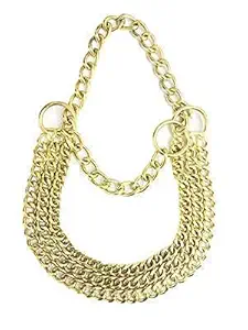 Pups&Pets Hevy Duty Gold Color 3 Layer Dog Choke Chain -24 Inch Collar (Golden)