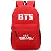 Produktbild Kingmia BTS Bangtan Boys Rucksack Daypack 3D Digital Gedruckt Leinwand Schulter Rucksack Laptop Notebook Rucksack Verursacht Handtasche für Die Reise Schule (Rot 1)