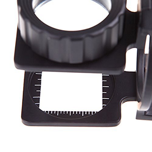 Multifuncional Ampliador - SODIAL R  20X Ampliador Plegable Estandar Medida Escala Lupa Magnificar Vidrio Portatil