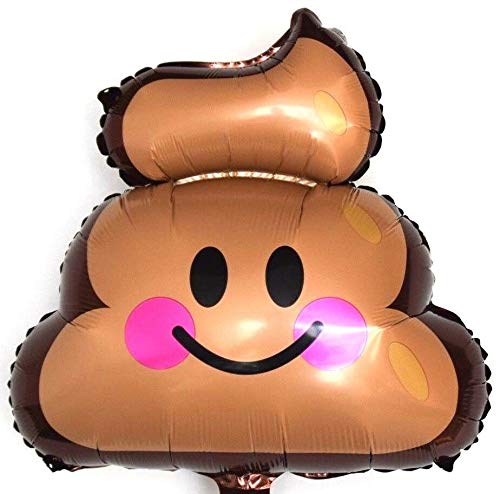 Preisvergleich Produktbild SauParty R49F6 Emoji Kackhaufen Helium Folienballon Scheiße Smile Braun KOT Spaß Geschenk