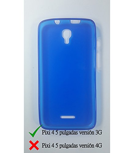 Funda de gel TPU carcasa protectora silicona para Alcatel Pixi 4 5 0 3G Azul