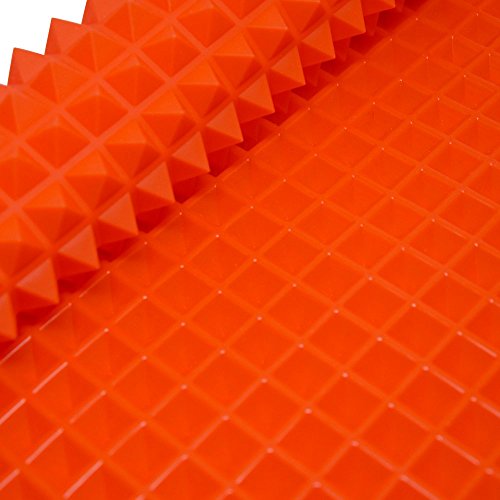 Collory Silikon-Backmatte mit Pyramiden-Noppen | Wiederverwendbare Backunterlage für Backblech | Antihaftend | Hitzebeständig bis 240°C | Größe ca. 40 x 28 x 1.2 cm | Fettarm und gesund kochen | Lebensmittelecht (BPA-frei) - 4