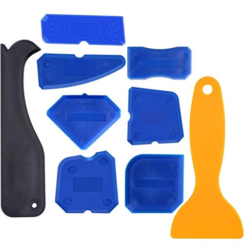 Preisvergleich Produktbild Wankd Silikondichtmittel, 9 Stück Dichtmittel, Dichtungswerkzeug, Silikon-Schaber-Entferner, Dichtungswerkzeug für Badezimmer, Küche, Raum und Rahmen, Dichtmittel