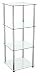 Produktbild RICOO Standregal Regal Modular WM503-W Design Modern Bücherregal Organizer/Weiß Glas Nicht Transparent Durchsichtig