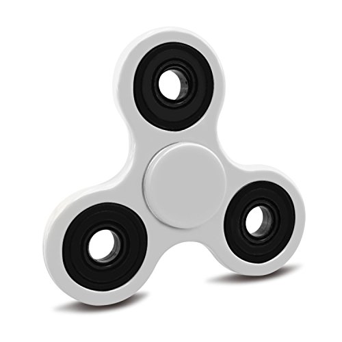 N4U Online - Fidget Finger Hand spinner focus ultimate Spin Steel Toys Relieve Stress Game (White)