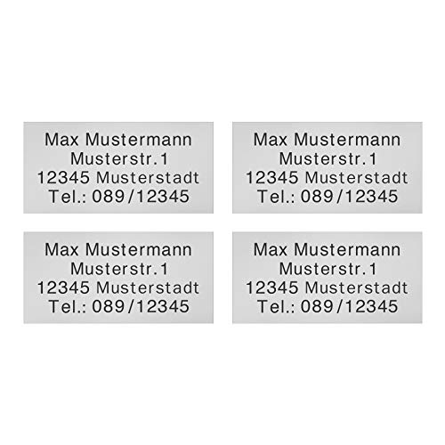 Preisvergleich Produktbild kultdog Drohnen Kennzeichnung Plakette Adressgravur Kennzeichen Schild Feuerfest Selbstklebend Silber Nano 12x6mm