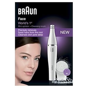 Braun FaceSpa Face Epilator, Hair Removal with Facial Cleansing Brush Head, 100% Waterproof, SE810, White - Image 7
