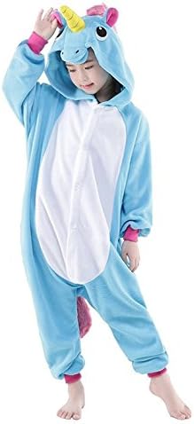 DarkCom Kids Onesies Cartoon Pajamas Nightwear Halloween Animal Cosplay Costumes Blue