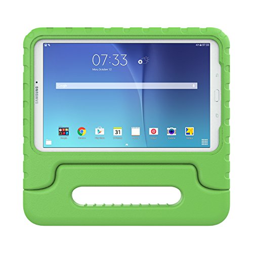 MoKo Tab E 9.6 Hülle Case – MoKo Superleicht EVA Stoßfest Kinderfreundlich Kinder Schutzhülle mit umwandelbarer Handgriff Handle und Standfunktion für Samsung Galaxy Tab E 9,6 Zoll Tablet-PC, Grün - 2