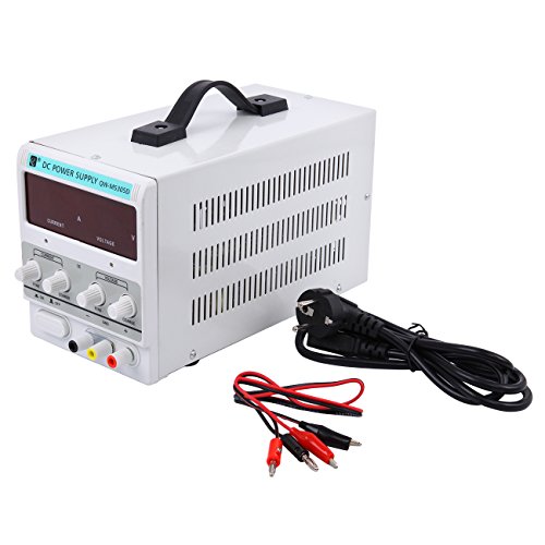 Paneltech DC 0-30V 0-5A Mini Digital Source,Alimentation DC Réglable de Laboratoire Stabilisée,d'Alimentation Réglable en Affichage LED avec Fil de Sortie