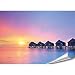 Produktbild PMP 4life. Karibik Poster | 140x100cm | hochauflösendes XXL Foto-Poster tropischer Beach Resort Malediven, Natur Plakat extra groß, XL Wand-Bild | Wand-deko Bild Meer Urlaub relaxen Sonnenuntergang