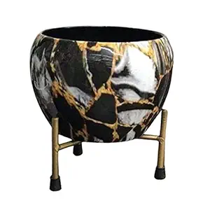 Arstory Gardening Iron Stand with Painted Pot (Model 1206C)