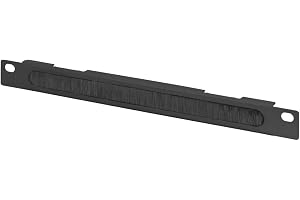 DIGITUS Kabelingångspanel - 10 tum (254 mm) - Kabelingång - med borstband - 0.5U - Svart, 22x254x12 mm