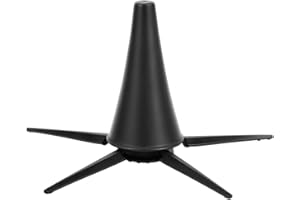 Keenso Clarinet Stand, Foldable Clarinet Bracket 5-Leg Holder, Black, Metal, B Flat, Modern