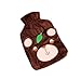 Cute Brown Bear Hot Water Bottle with Fleece Cover, Large Capacity