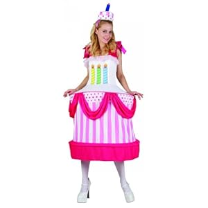 Disfraz de tarta de cumpleaños mujer Única
