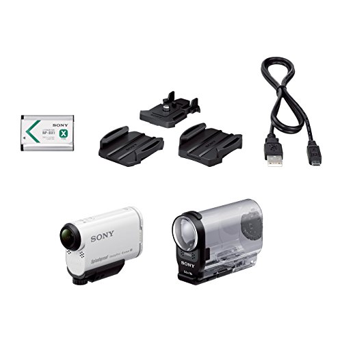 Sony HDR-AS200V Full HD Actioncam (ZEISS Tessar Objektiv mit 170 Ultra-Weitwinkel, verbesserter optical Steadyshot, Vollständige Sensorauslesung ohne Pixel Binning, Exmor...