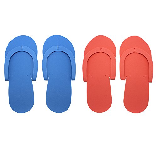 Hysagtek Flipflops 12 Paar Dusche Sand Pediküre Strand Leicht Schaumstoff Sandalen zufällige Farbe - 3