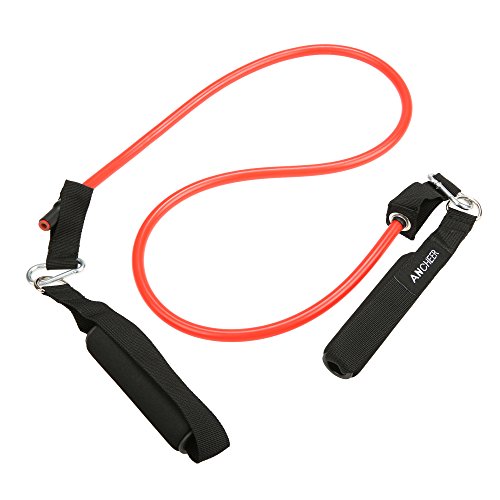 Ancheer Premium Fitness Widerstandsband, Resistance Bands Set 11tlg, Widerstandsbänder aus Latex+Griffe, Hochleistung Elastische Fitness-Übung Ausdehnungs-Röhren Fitnessbänder – Geeignet für Männer & Frauen – Beste Hochfestigkeit Latex Schlauchband Perfekt für Yoga Pilates Fitness Krafttraining - 2