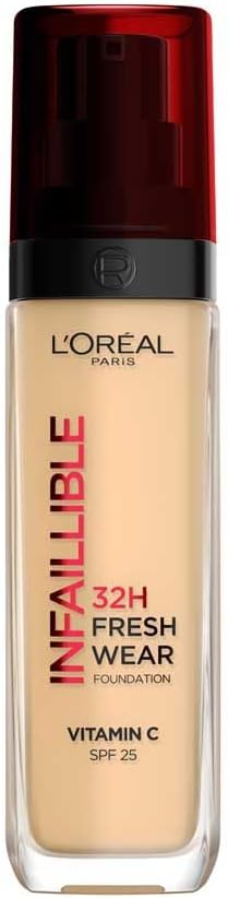 L'Oréal Paris, Base de maquillaje Líquida Infaillible 32h Fresh Wear, Para todo tipo de piel, Larga duración, cool rose, 30 ml