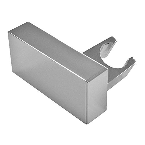 Sanixa® Brausehalter eckig quadratisch – Neigungswinkel verstellbar ABS verchromt / Wand-Halterung für Duschkopf schwenkbar zur Wandbefestigung. Halterung für Handbrause - 2