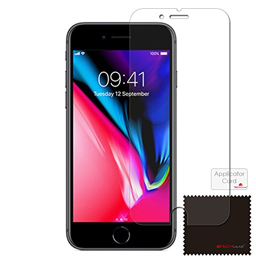 [Pack of 10] TECHGEARÂ® Apple iPhone 8 Plus, iPhone 7 Plus (5.5 Inch) ULTRA CLEAR Screen Protector Guard Cover With Screen Cleaning Cloth & Application Card (ECO PACK)