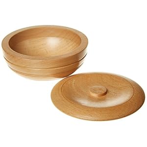 Executive Shaving Handcrafted Beech Wood Bowl with Lid - Image 2